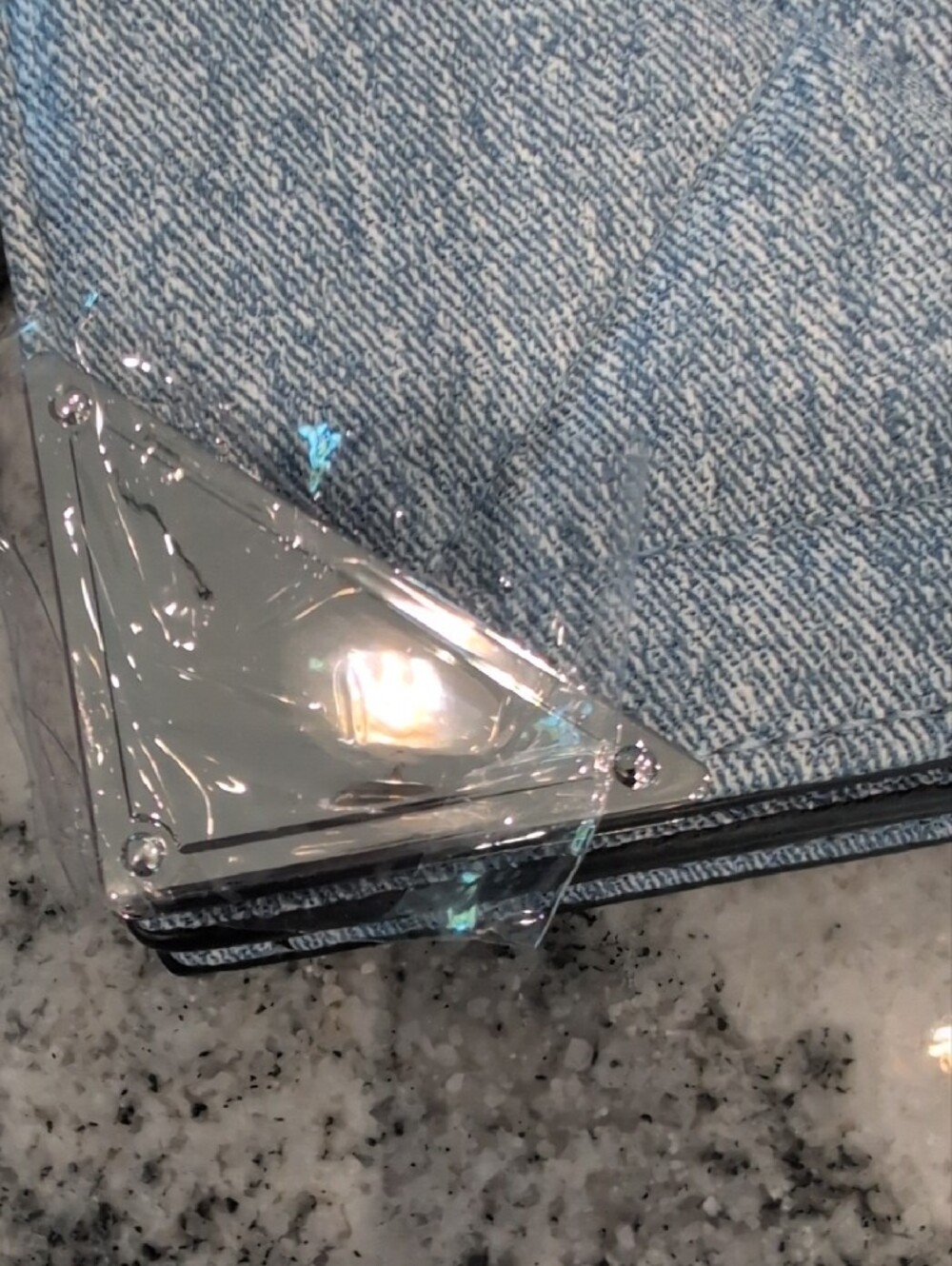 ALDO Quilted Denim Crossbody with Chain Strap - Picture 5 of 6